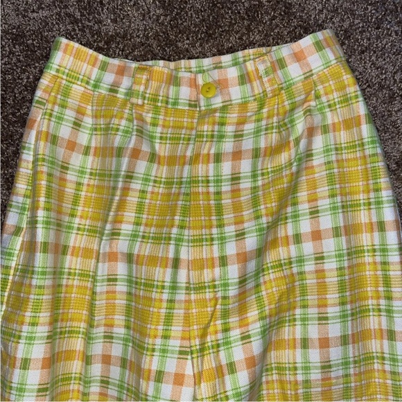 Vintage 1970s Plaid Bell Bottoms Outfit - Yellow/Orange - Women’s - Picture 6 of 11